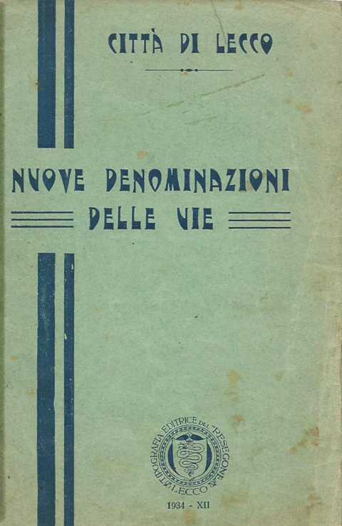 copertina stradario 1934