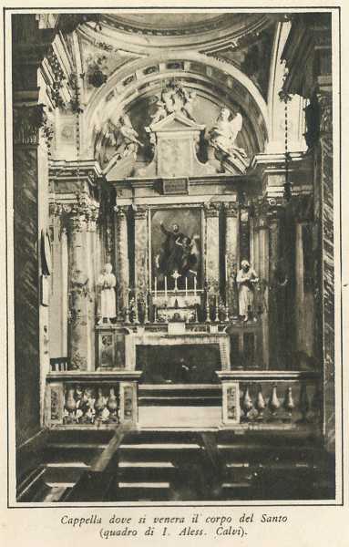cappella dove si venera il corpo del Santo