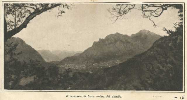 il panorama di Lecco veduto dal Castello