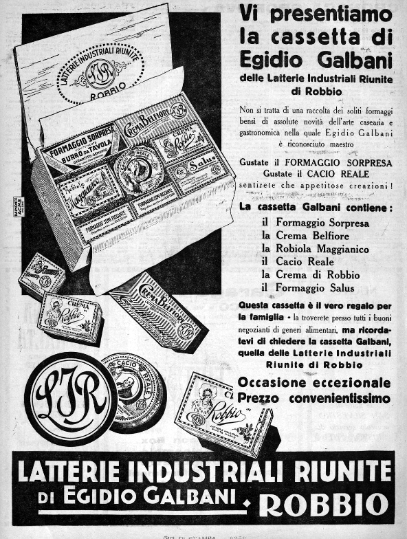 pubblicità Galbani 1931