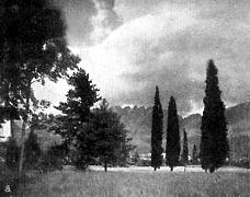 vista dal giardino della villa