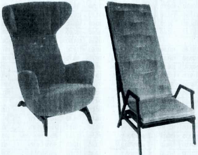 velluto per le prestigiose poltrone di Carlo Molino e Achille Castiglioni